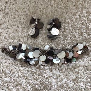 Shell Bracelet and Earring Set